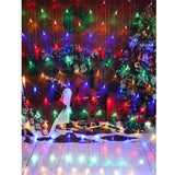 Plasă luminoasă de Crăciun 160 LED-uri multicolor, protecție IP44, detaliu conectori interconectabili