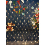 Instalatie Craciun, Tip Plasa, 3 m x 3 m, 320 LED-uri, Alb cald, 8 jocuri de lumini, Transformator, Interconectabila, Prelungitor 3 m inclus, Fir transparent, Vivimall - vivimall.ro