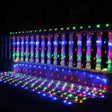 Instalație Crăciun tip plasă 2x1 m cu 80 LED-uri multicolor și fir transparent, vedere de ansamblu