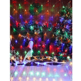 Detaliu LED-uri multicolor instalație plasă Crăciun IP44, 8 jocuri de lumini, transformator inclus