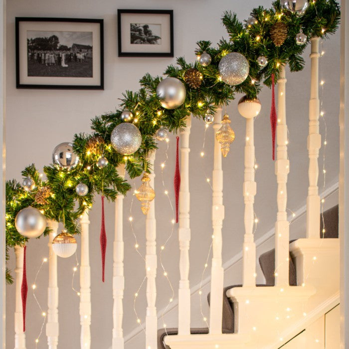 Instalatie Craciun Tip Turturi, IP44, 20 m, 572 Led-uri, Alb cald, 8 jocuri de lumini, 31V, Interconectabila, Prelungitor 5 m inclus, Fir Cupru, Vivimall, Interior/Exterior - vivimall.ro