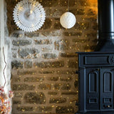 Instalatie Craciun Tip Turturi, IP44, 25 m, 715 Led-uri, Alb cald, 8 jocuri de lumini, 31 V, Interconectabila, Prelungitor 5 m inclus, Fir Cupru, Vivimall, Interior/Exterior - vivimall.ro