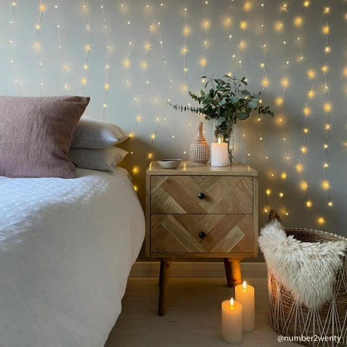 Instalatie Craciun Tip Turturi, IP44, 10 m, 286 Led-uri, Alb cald, 8 jocuri de lumini, 31 V, Telecomanda inclusa, Interconectabila, Prelungitor 3 m inclus, Fir Cupru, Vivimall, Interior/Exterior - vivimall.ro