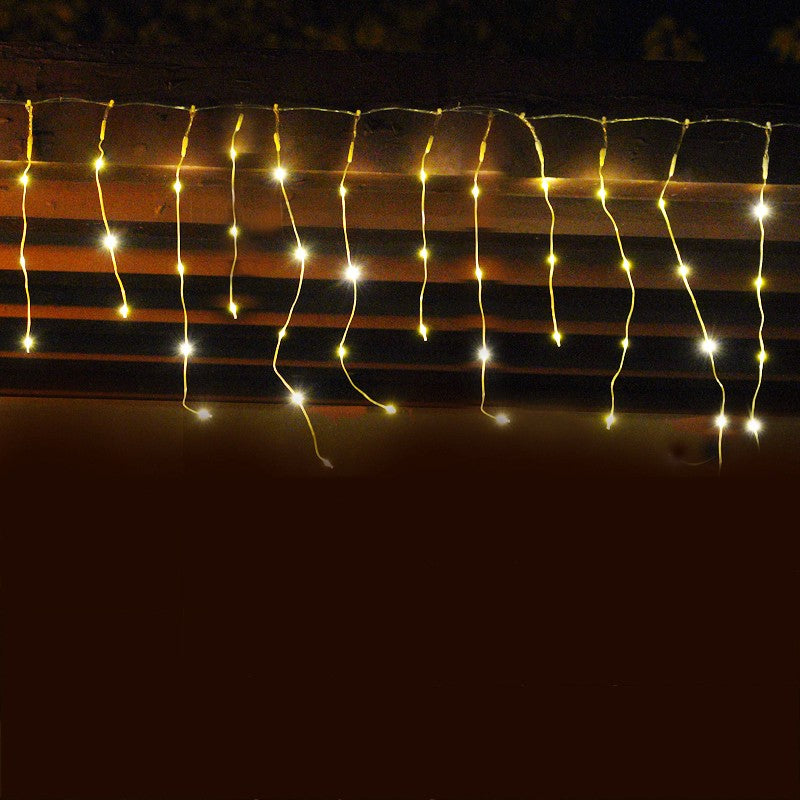 Instalatie Craciun Tip Turturi, IP44, 5 m, 143 Led-uri, Alb cald, 8 jocuri de lumini, 31V, Interconectabila, Prelungitor 3 m inclus, Fir Cupru, Vivimall, Interior/Exterior - vivimall.ro