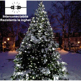 Instalatie Craciun Yoto, Tip Plasa, 1.2 m x 1.2 m, 80 LED-uri, Prelungitor 1.5 m, 8 Jocuri de Lumini, Interconectabila, Fir transparent, Interior/Exterior, Alb Rece - vivimall.ro