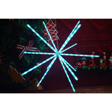 Karácsonyi installáció, 112 LED-es világítás, RGB, csillagfény, transzformátorral, rézhuzallal, beltéri/kültéri