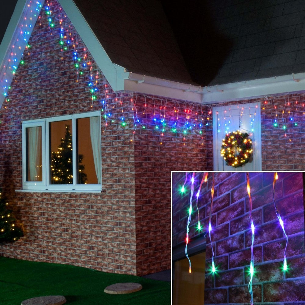 Karácsonyi installáció, Alap Típusú Torták / Rojtok Vakuval, 6 M, 180 LED, Összekapcsolható 