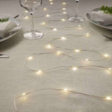 Karácsonyi elemes lineáris fényfüzér, 2 db világító szett, 10 m rézhuzal, 100 LED 