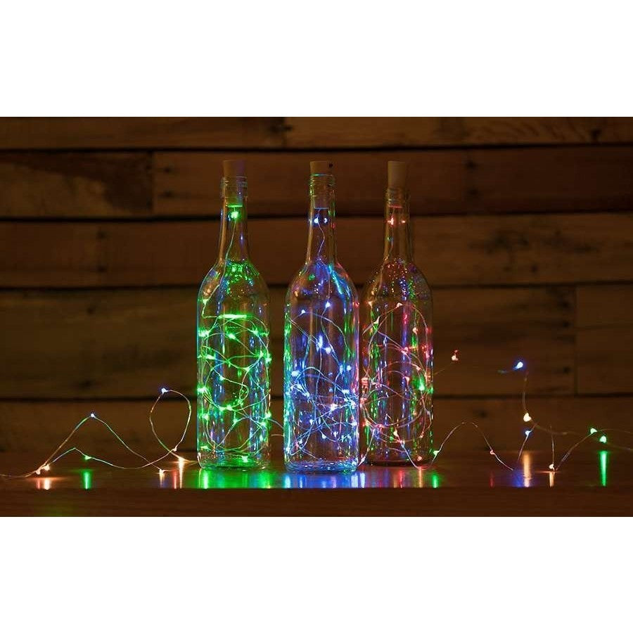 Karácsonyi elemes lineáris fényfüzér, 2 db világító szett, 10 m rézhuzal, 100 LED 