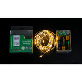 Instalatie De Craciun Cu Baterii Tip Liniar, 2 Jocuri De Lumini, Fir Cupru 3 M 30 Led -Uri