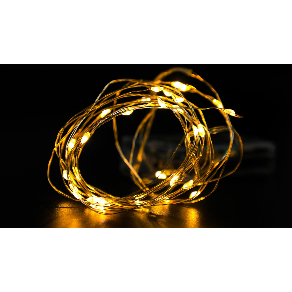 Instalatie De Craciun Cu Baterii Tip Liniar, 2 Jocuri De Lumini, Fir Cupru 3 M 30 Led -Uri