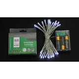 Instalatie De Craciun Cu Baterii Tip Liniar, 2 Jocuri De Lumini, Fir 3 M 30 Led -Uri, Alb Rece