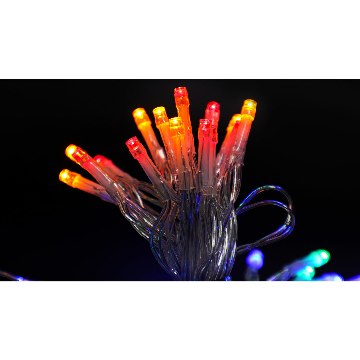 Karácsonyi elemes lineáris típus, 2 fényeffektus, 3 m vezeték, 30 LED, többszínű