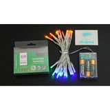 Karácsonyi elemes lineáris típus, 2 fényeffektus, 3 m vezeték, 30 LED, többszínű