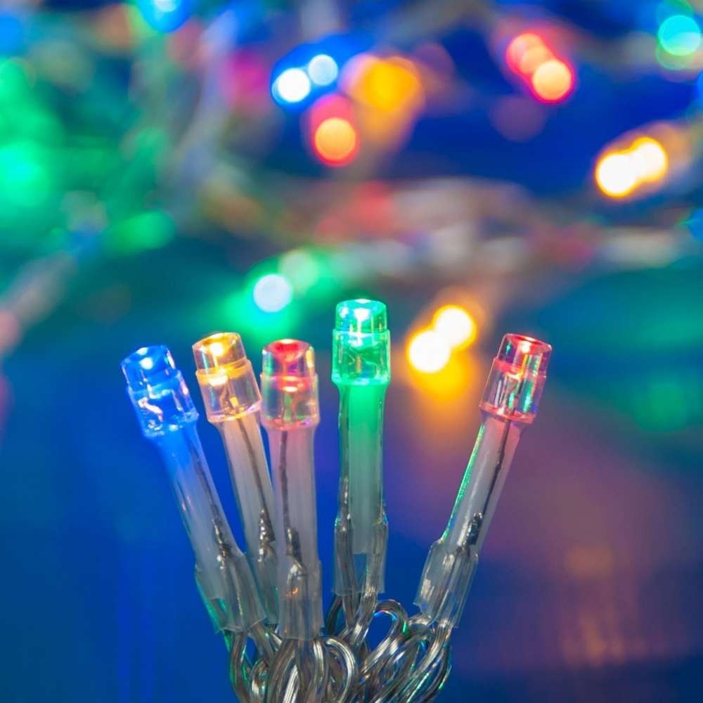 Karácsonyi elemes lineáris típus, 2 fényeffektus, 3 m vezeték, 30 LED, többszínű