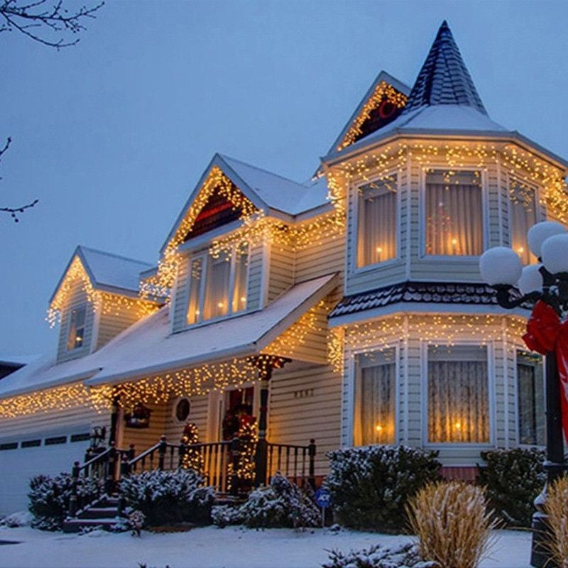 Karácsonyi installáció,, Peremes kialakítás, 3 m, 96 LED, Összekapcsolható 
