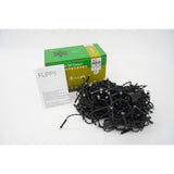 Sectiune Instalatie de Craciun, Vivimall®, Tip Turturi, 5 m, 143 LED-uri, cu Flash, Fir Negru, Lumina Alb Rece, IP44, Interconectabila - vivimall.ro