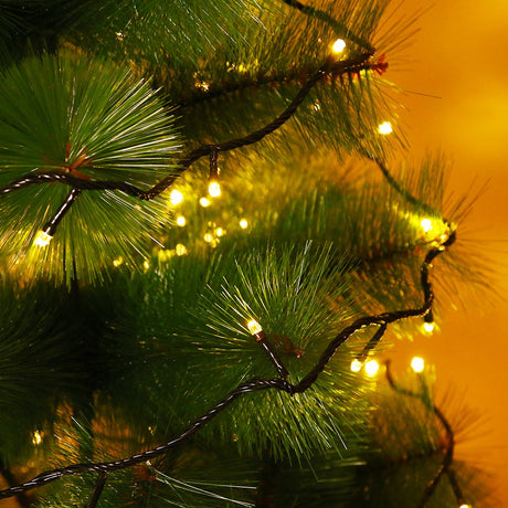 Instalatie de Craciun Flippy® Tip Liniara, 17 m, 200 LED-uri Hexagonale. Interconectabila, Alb Cald - vivimall.ro