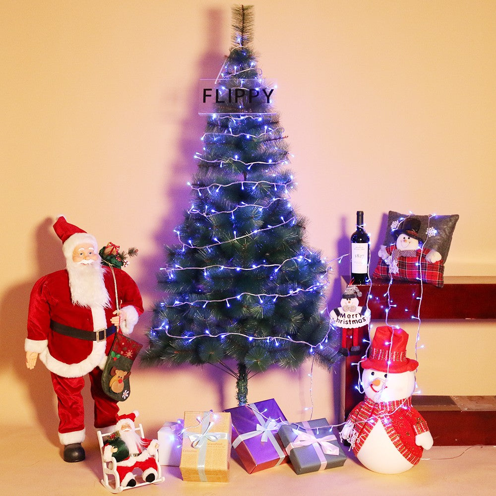 Instalatie de Craciun, Flippy®, Tip Liniara, 23 m, 320 LED-uri, Interconectabila, Albastru - vivimall.ro