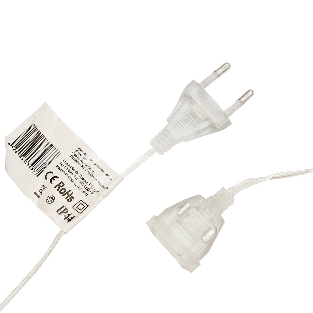 Instalatie de Craciun, Flippy®, Tip Liniara, 9 m, 100 LED-uri, Interconectabila, Albastru - vivimall.ro