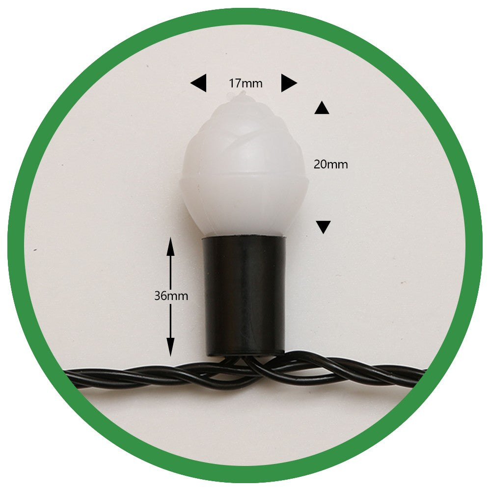 Karácsonyi installáció, lineáris típus, 9 m, 40 LED, összekapcsolható