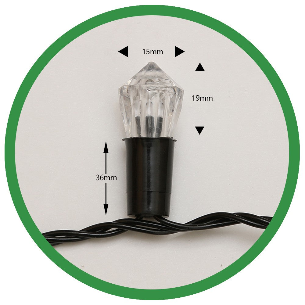 Karácsonyi installáció, lineáris típus, 9 m, 40 LED, összekapcsolható