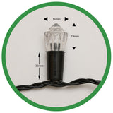 Karácsonyi installáció, lineáris típus, 9 m, 40 LED, összekapcsolható