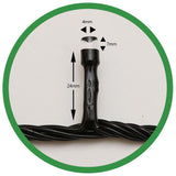 Karácsonyi Lineáris Installáció, Vezeték, 24 M, 300 LED, Összekapcsolható, Meleg Fehér