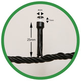 Instalatie de Craciun Flippy® Tip Liniara, Fir Negru, 24 m, 300 LED-uri, Interconectabila, Albastru - vivimall.ro