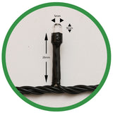 Lineáris karácsonyi fény, fekete vezeték, 9 m, 100 hatszögletű LED, összekapcsolható