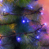 Instalatie de Craciun, Flippy®, Tip Liniara, Fir Negru, 9 m, 100 LED -uri, Interconectabila, Albastru - vivimall.ro