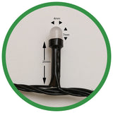 Karácsonyi Lineáris Installáció, Drót, 9 M, 100 Nagy Kerek LED, Összekapcsolható, Hideg Fehér