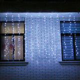 Instalatie de Craciun, Flippy®, Tip Perdea, 2 x 2 m, 240 LED-uri, Interconectabila, Alb Rece - vivimall.ro