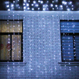 Instalatie de Craciun Flippy® Tip Perdea, 3 x 3 m, 320 LED-uri, Interconectabila, Alb Rece - vivimall.ro