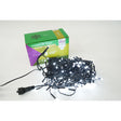 Instalație Crăciun tip turturi Flippy, 132 LED-uri alb rece, secțiune 4 m, fir negru, vedere frontală
