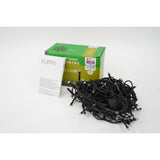 Instalație Crăciun Flippy tip țurțuri cu flash, 96 LED-uri alb cald, secțiune 3 m, fir negru, vedere frontală