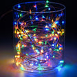 Instalație Crăciun liniară Vivimall, 100 LED-uri multicolor pe fir cupru, 10 metri, vedere frontală produs