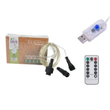 Instalatie de Craciun Liniara, Vivimall®, Tip Liniara, Fir Cupru, 8 Jocuri de Lumini, cu Telecomanda, 5 m, 50 Led-uri, Alimentare USB, 4.5V, Alb Rece