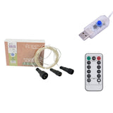 Instalatie de Craciun Liniara, Vivimall®, Tip Liniara, Fir Cupru, 8 Jocuri de Lumini, cu Telecomanda, 5 m, 50 Led-uri, Alimentare USB, 4.5V, Albastru