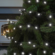 Instalație Crăciun liniară Yoto 24 m, 300 LED alb rece, vedere de ansamblu cu fir negru