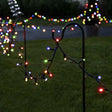 Instalație Crăciun liniară Yoto 50 m, 498 LED multicolor pe fir de cupru negru, vedere de ansamblu