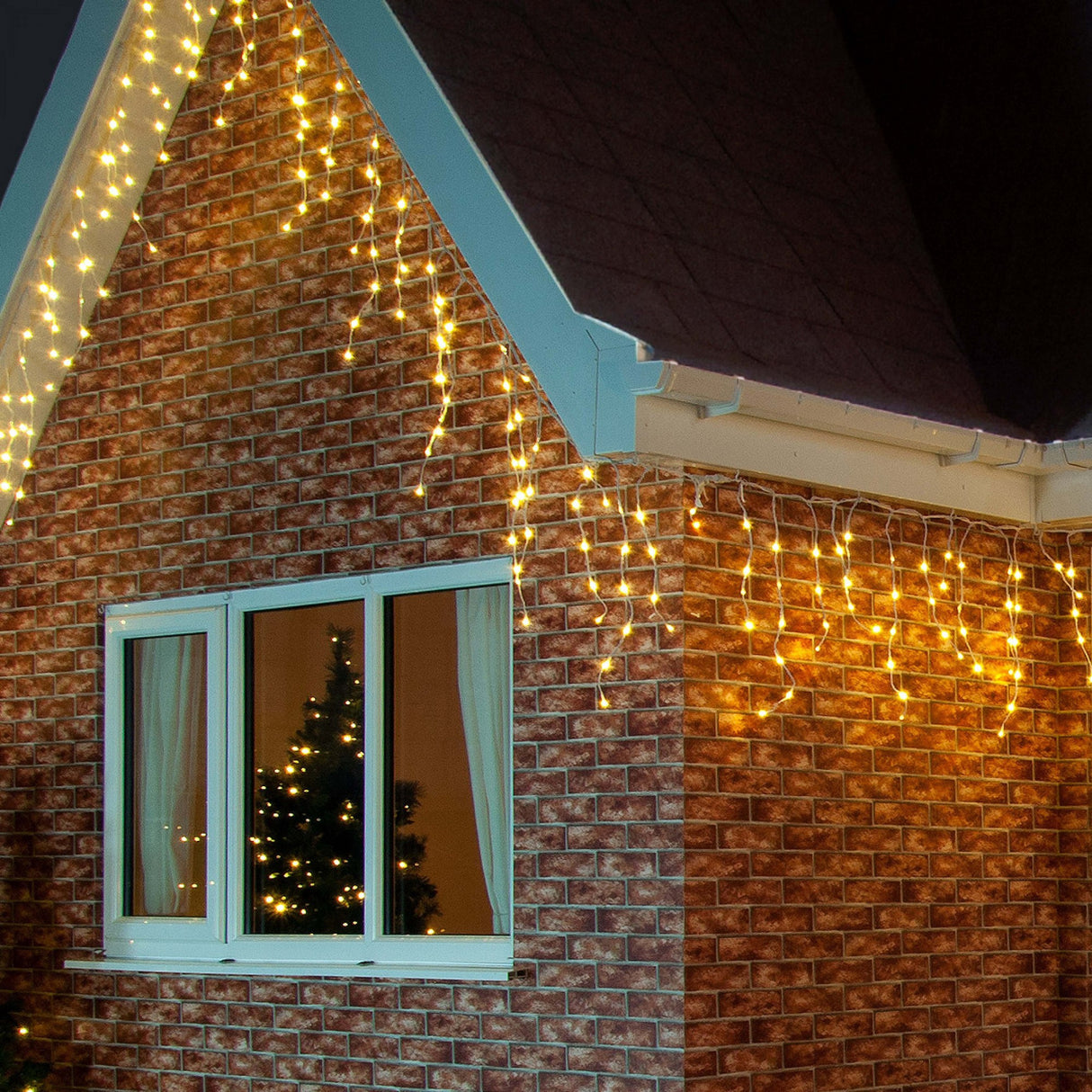 Prémium karácsonyi installációs típus rojtos vakuval 8 m 252 LED 2096 Ww összekapcsolható 