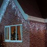 Prémium karácsonyi installációs rojtos típus vakuval 8 m 252 klassz LED 2095 W összekapcsolható