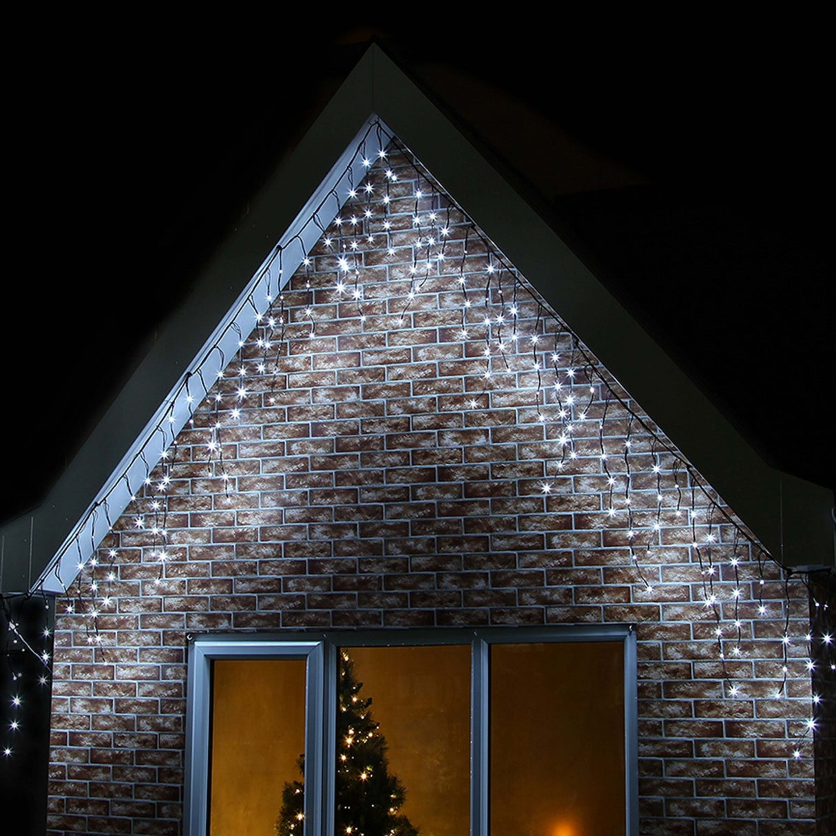 Prémium karácsonyi installációs rojtos típus vakuval 8 m 252 klassz LED 2095 W összekapcsolható