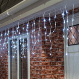 Prémium karácsonyi installációs rojtos típus vakuval 8 m 252 klassz LED 2095 W összekapcsolható