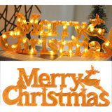 Instalatie LED de Craciun, Vivimall, Litere 3D, Merry Christmas, Lumina Calda, 27.5 x 10.5 x 1.4 cm, Galben - vivimall.ro