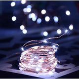 Instalatie Liniara de Craciun, 20 m, 200 Led-uri, Alb Rece, 8 jocuri de lumini, Transformator, Interconectabila, Prelungitor 5 m inclus, Fir Cupru, Vivimall - vivimall.ro