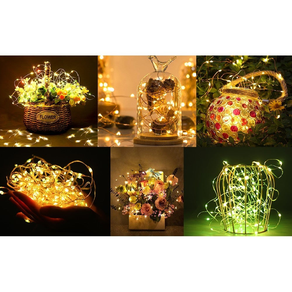 Karácsonyi Lineáris Telepítés, 50 M, 500 LED, 8 Fényeffektus, Transzformátor, Összeköthető, 3 M Hosszabbító Kábel Tartalmazza, Rézdrót