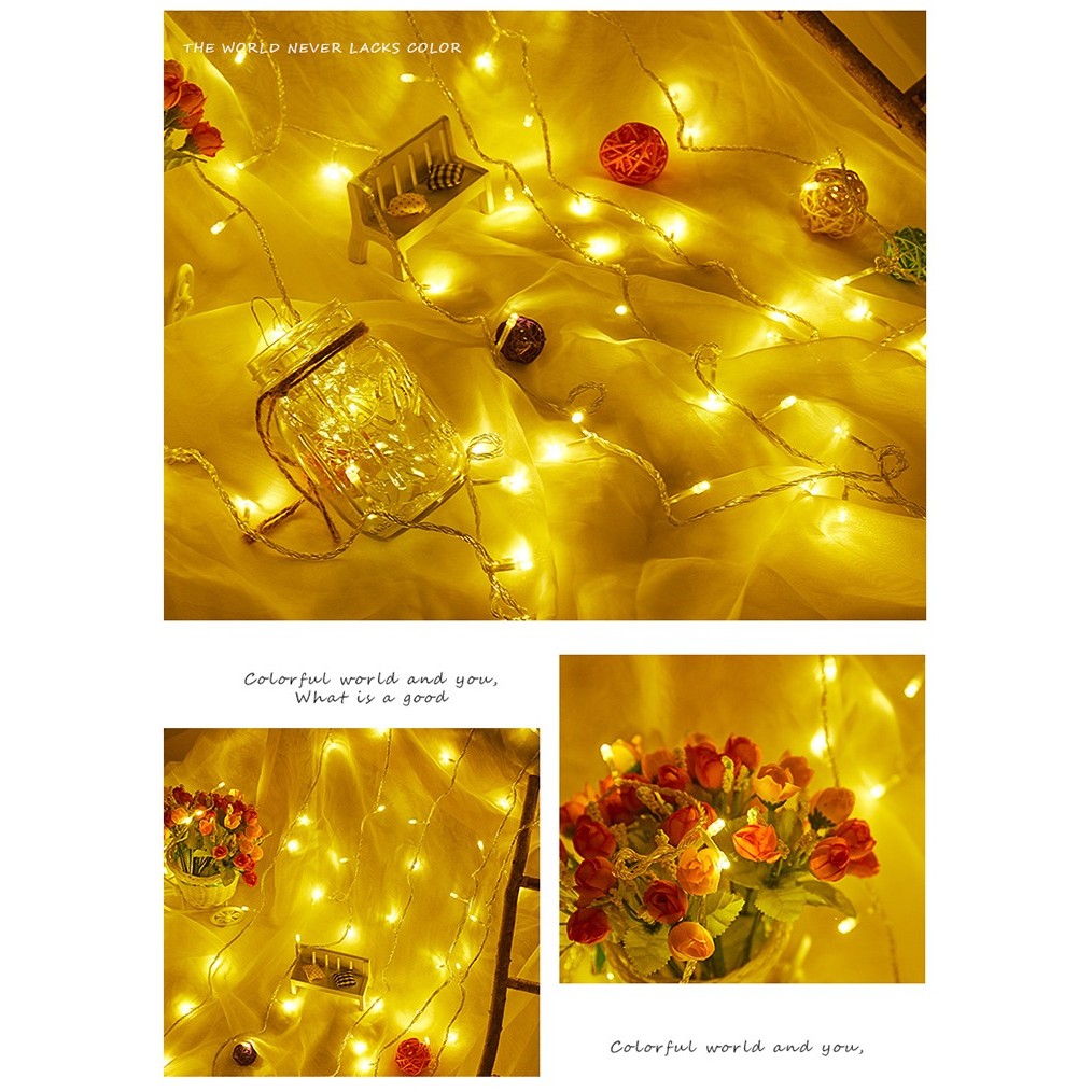 Instalatie de Craciun, Vivimall®, Tip Perdea, cu Baterii, 8 Jocuri de Lumini, Muzica, cu Telecomanda, 2 x 2 m, 200 Led-uri, Alb Cald - vivimall.ro