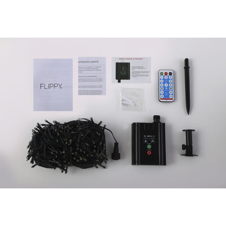 Instalatie luminoasa de Craciun cu LED, 300 LED-uri, 32 metri lungime, 8 programe, interior/exterior, incarcare solara, alb cald, Vivimall - vivimall.ro